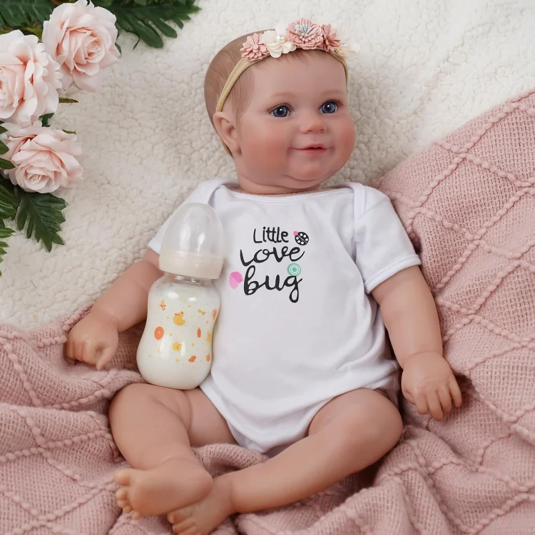 [U.S. 3&ndash;7 Days Delivery]Babeside Smiling Reborn Baby Maddy 20'' Older Girl Best Gift for Kids