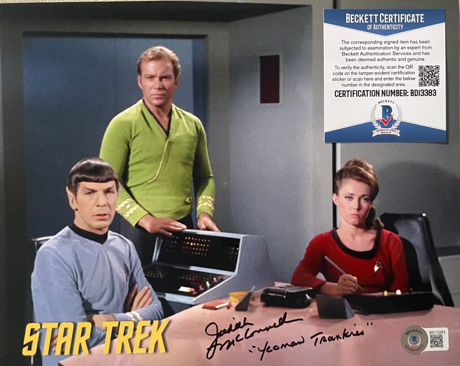 Judith McConnell Star Trek Original Autographed 8X10 Photo Poster painting w/Beckett COA