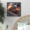 Skelett Zug 5d DIY Diamond Art Malerei Sets f&uuml;r Geschenk Zuhause Wanddekoration 40x40cm