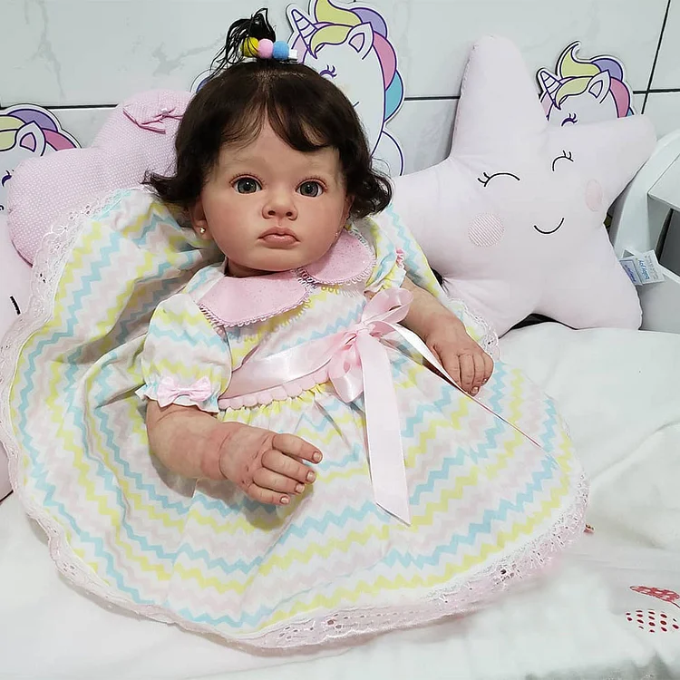 [Heartbeat💖 & Sound🔊] 20'' Realistic Soft Silicone Vinyl Reborn Awake Toddler Baby Girl Doll Wnina,Gift for Kids
