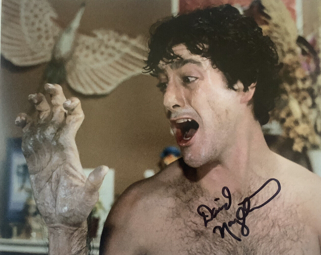 DAVID NAUGHTON HAND SIGNED 8x10 Photo Poster painting AMERICAN WEREWOLF AUTOGRAPH AUTHENTIC COA