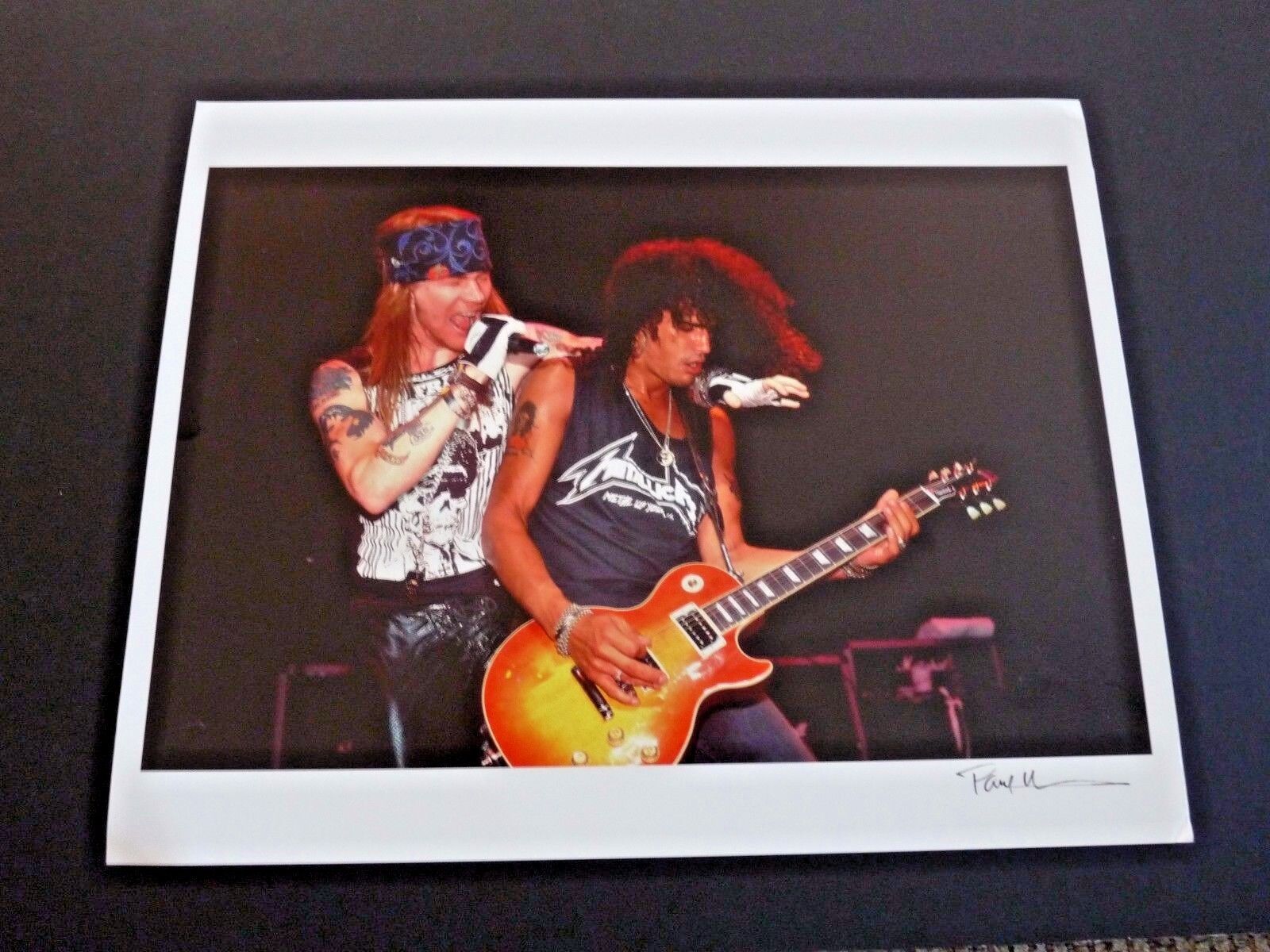 Slash & Axl Paul Natkin Signed Limited Edition Guns Roses Live 11x13.5 Photo Poster painting