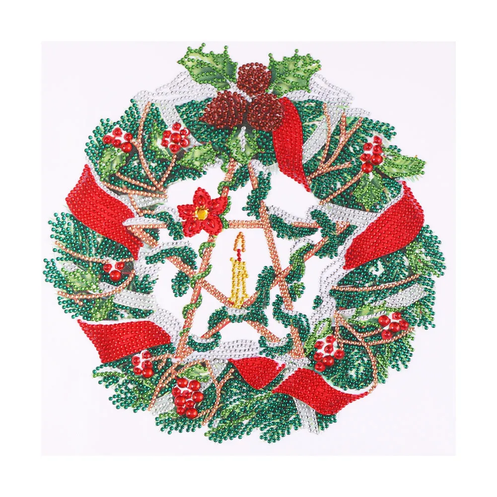 Diamond Painting - Crystal Rhinestone - Christmas Wreath