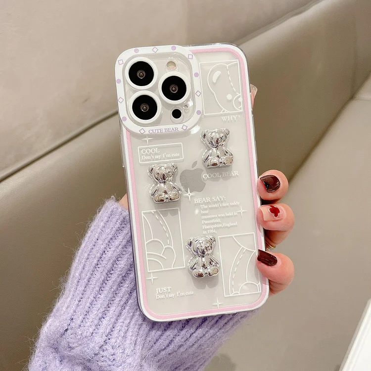 3D Cute Bear Iphone Case