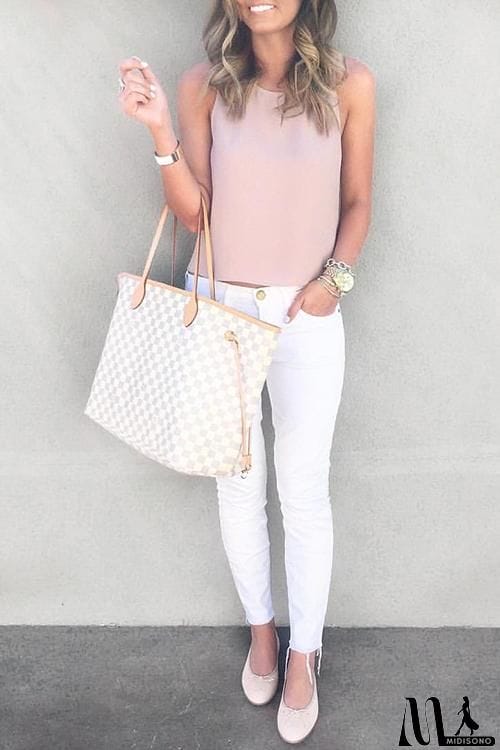 MidiSono - Check Tote Handbag with Clutch Wallet