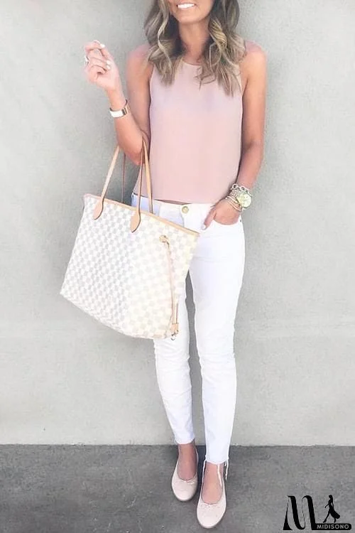 MidiSono - Check Tote Handbag with Clutch Wallet