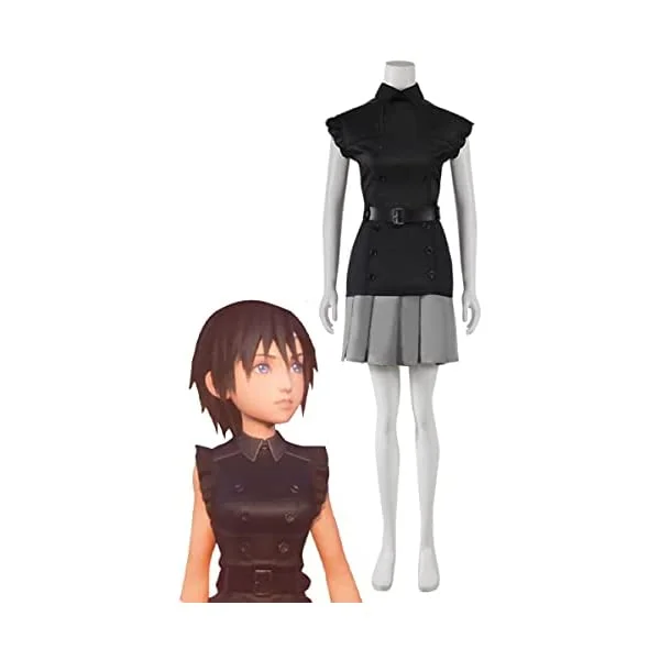 Women's KH III Xion Cosplay Costume Kingdom Hearts III Cosplay Dress Skirt with Top Belt X-Large Xion
