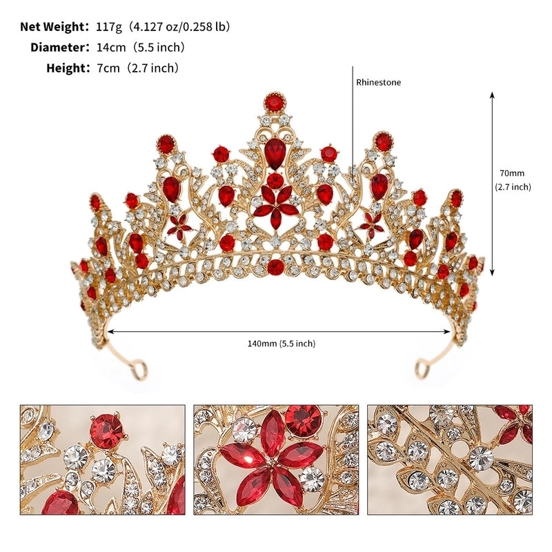 Retro Water Droplets Alloy Inlay Rhinestones Crown
