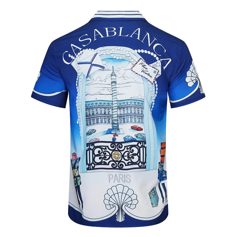Casablanca 2023SS New Product Silk Short Sleeve Shirt