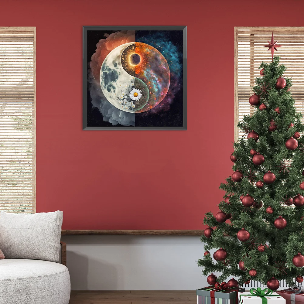 DIY Paint By Number 40*40cm - Yin And Yang Painting