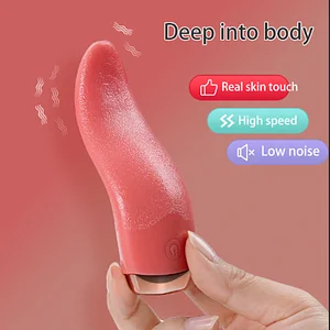 10-Mode Realistic Tongue Vibrator – Soft Silicone Clitoral & G-Spot Stimulator