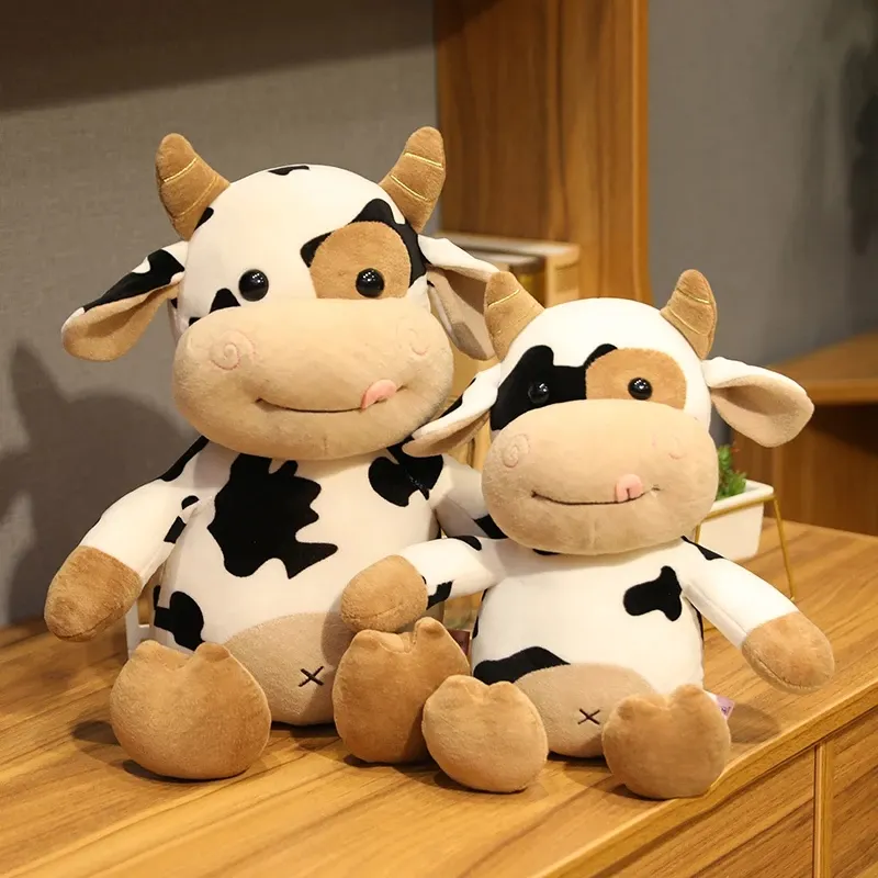 Cute cow plush stuffed kawaii cow soft animal doll pillow
