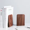 Black walnut solid wood bookends office study desktop organizing bookends