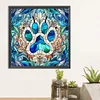Diamond Painting-DIY Full Round Drill Stained Glass Paw