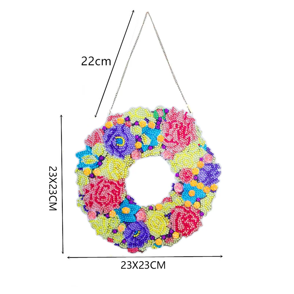 DIY Diamond Painting Hanging Wreath - Santa