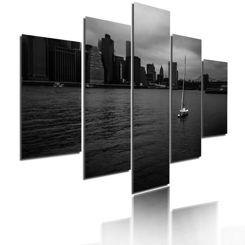 Wide River Sailing Boat Hd Photography Real Scene Decorative Painting Printing Print Frameless Decorative Poster