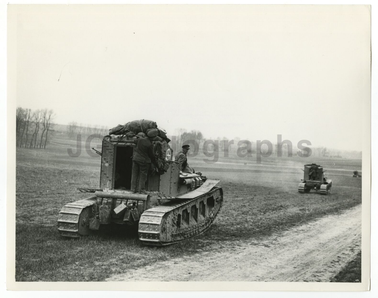 World War I - Vintage 8x10 Publication Photo Poster paintinggraph - 3rd Tank Battalion