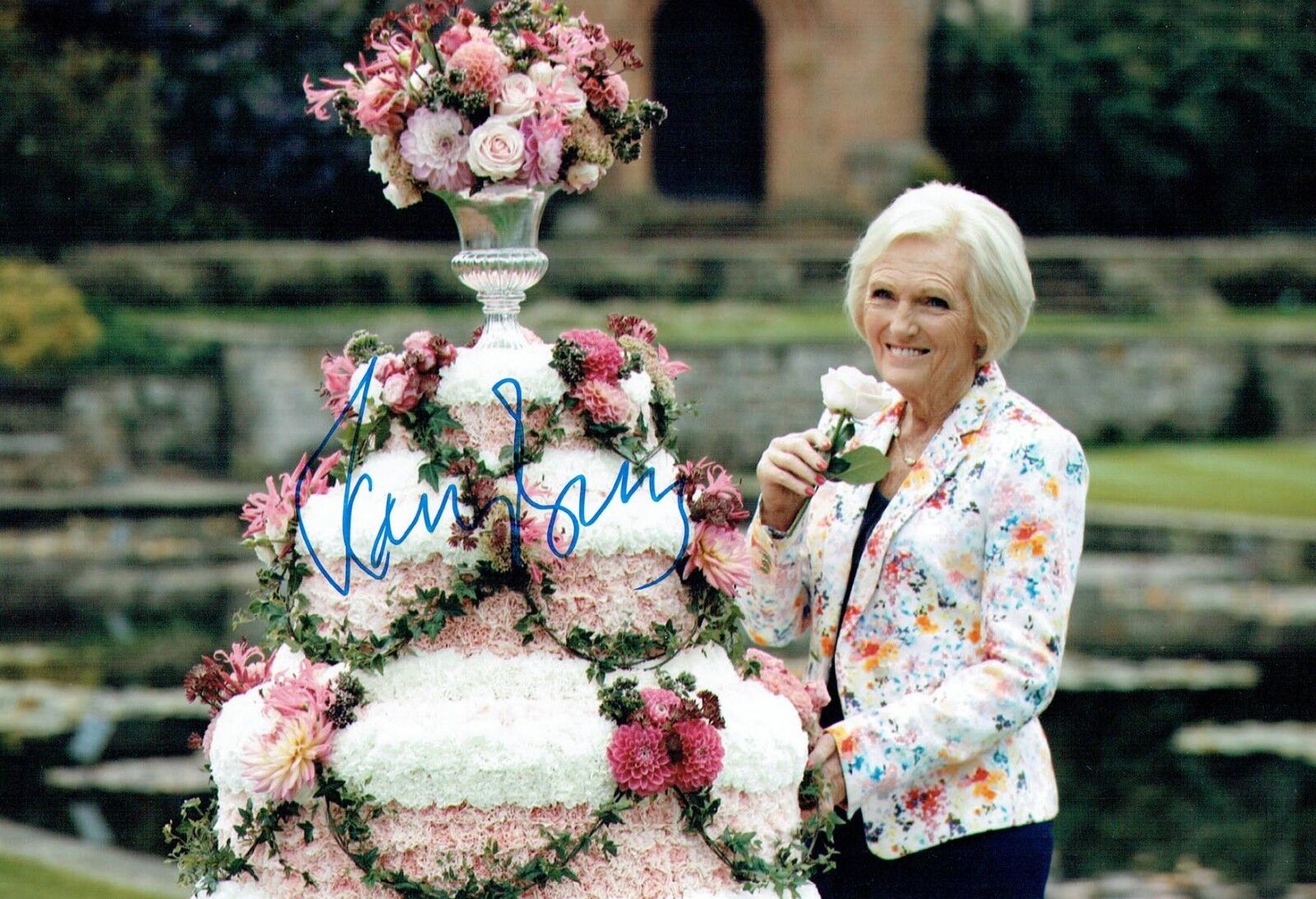 Mary BERRY SIGNED Autograph 12x8 Photo Poster painting 3 AFTAL COA British Bake Off TV Chef