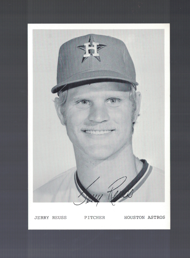 Jerry Reuss Houston Astros 3 1/2 x 5 Baseball Photo Poster painting RH2