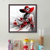 Red Hat Woman-11CT Stamped Cross Stitch 40*40cm