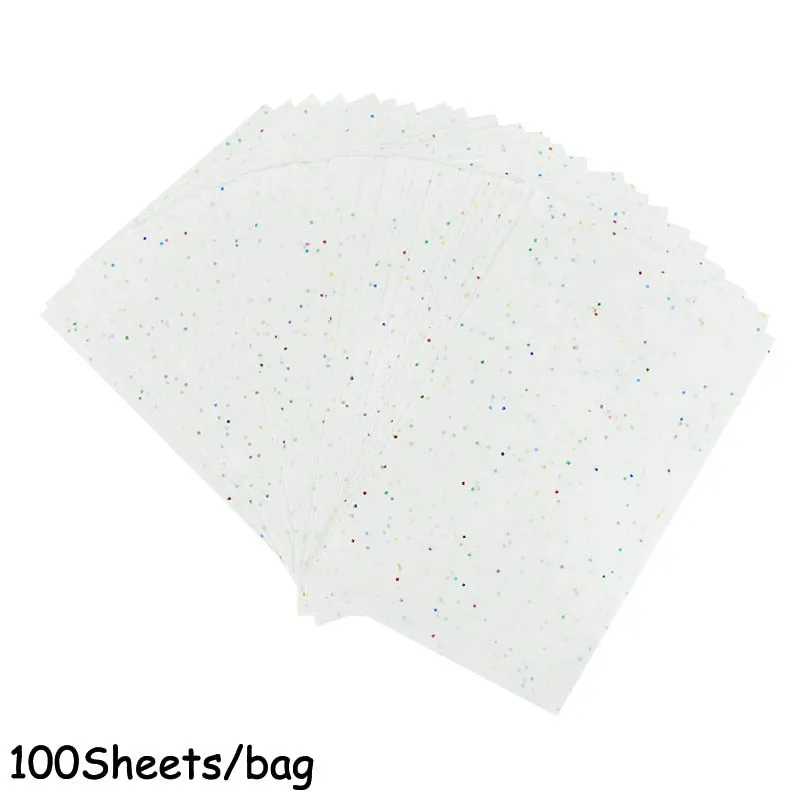 100Sheets A5 Gift Wrapping Paper Retro Multicolor Tissue Paper Bookmark Floral Gift Packaging Material Birthday Party Decoration