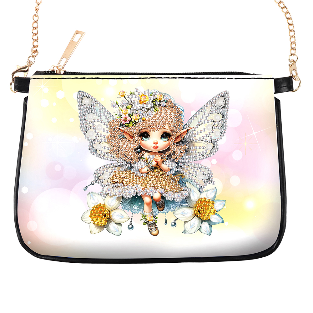 Butterfly Fairy Diamond Painting Coin Chain Purse 5D Diamond Handmade Chain Bag