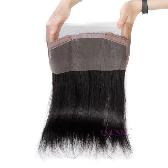  YVONNE 360 Full Lace Frontal 22.5"x4" With Adjustment Brazilian Straight Human Hair