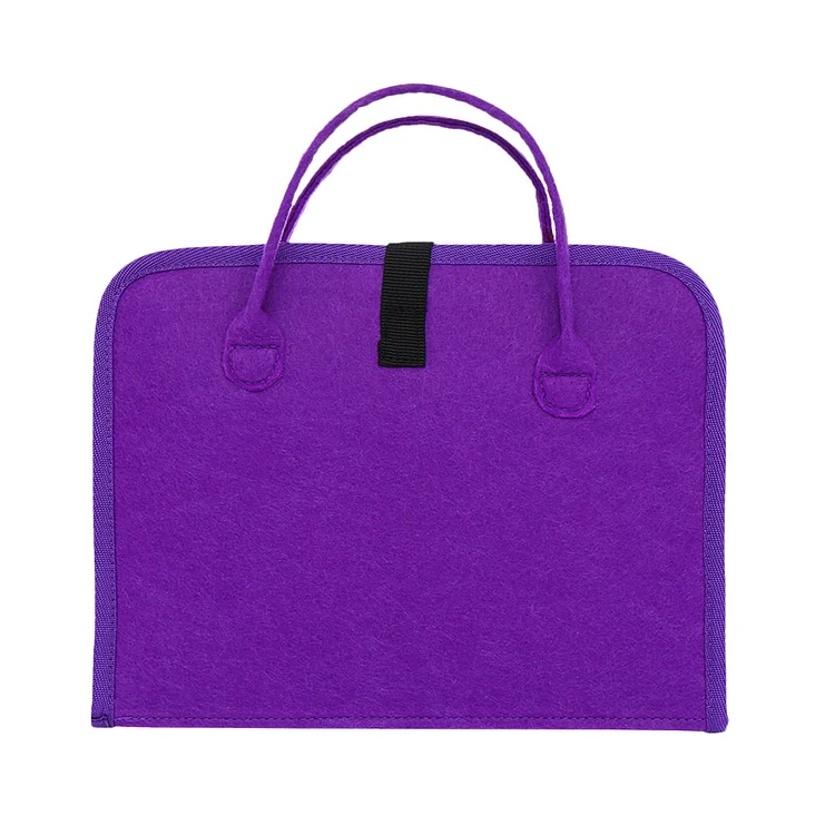 18 Pocket Diamond Painting Drill Storage Handbag DIY Mosaic Bags (Purple)