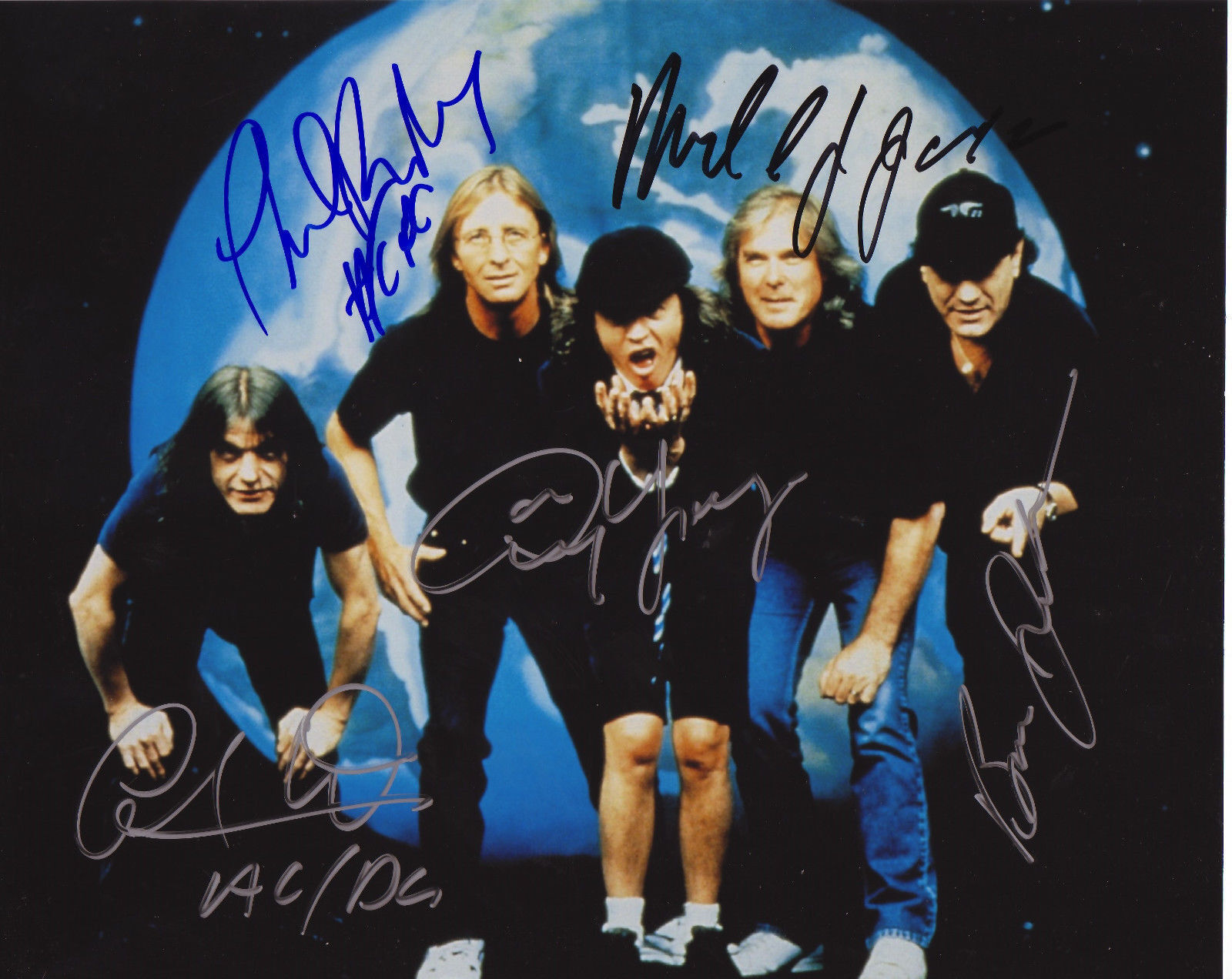 ACDC ENTIRE GROUP AUTOGRAPH SIGNED PP Photo Poster painting POSTER