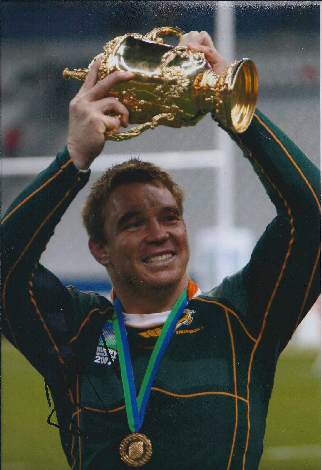 John SMIT Signed Autograph 12x8 Photo Poster painting AFTAL COA RUGBY South African Captain