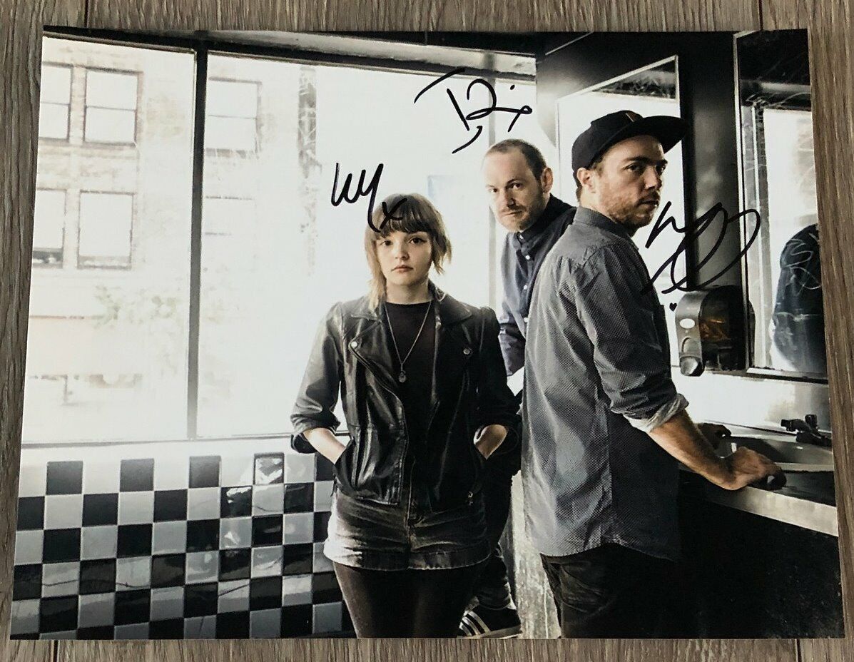 CHVRCHES BAND LAUREN MAYBERRY +2 SIGNED AUTOGRAPH 8x10 Photo Poster painting w/PROOF