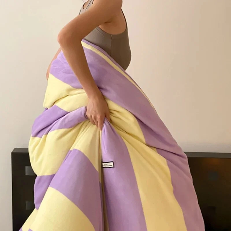 Athvotar Milk Fleece Winter Spring Duvet Cover Set King Size Comfortable Warm Bedding Set Queen Home Quilt Cover Pillowcase Sheets