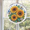 Kit d&eacute;coratif de soleil en diamant tournesol rond 7,87x7,87 pouces