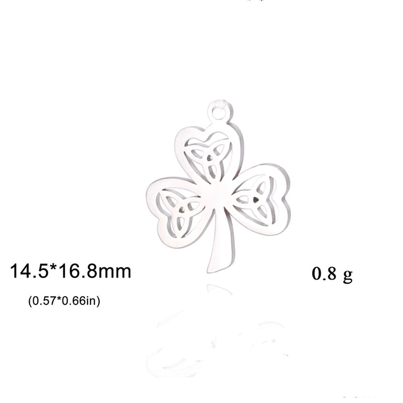1 Piece 304 Stainless Steel Celtic Knot Maple Leaf Tree Pendant