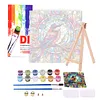 Framed Stained Glass Bird-Paint by Numbers Acrylic Painting 35*35CM With Color Box 5ML(24Colors)