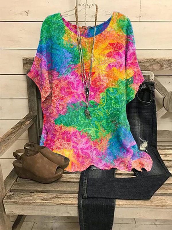 Creative Floral Printed Casual Women's Top