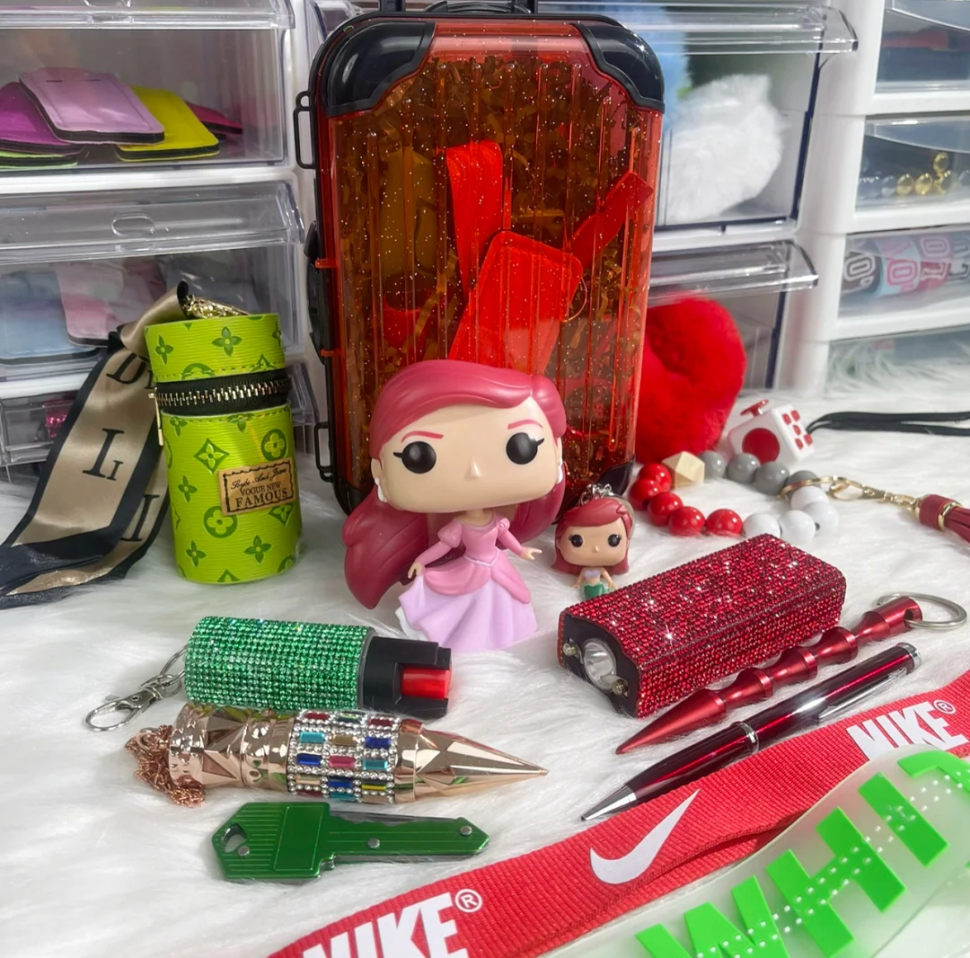 ARIEL theme 36-in-1 self defense keychain with big funko MERMAID figure