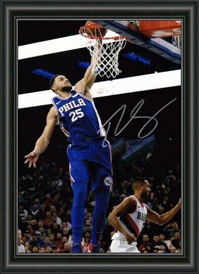 Ben Simmons BASKETBALL Philly 76'ers - A4 SIGNED Photo Poster painting POSTER PRINT -  POST