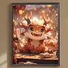>SALE<5D DIY Full Round Drill Diamond Painting Zodiac Dragom Home Decoration 30x40cm