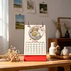2027 New DIY Diamond Painting Moon Sleep Animal Desk Calendar Set 12-Month Flip Calendar Design Monthly Planner Office Desktop Decor