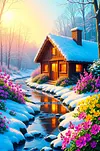 Luxury AB Velvet Diamond Painting Kit - Landscape