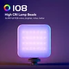  RGB Video Light,Portable LED Camera Lights 360&deg; Full Color Photography Lighting w 3 Cold Shoe, 2500mAh Rechargeable On-Camera Video Light Panel 2700K - 6500K for YouTube, Vlogging 4055