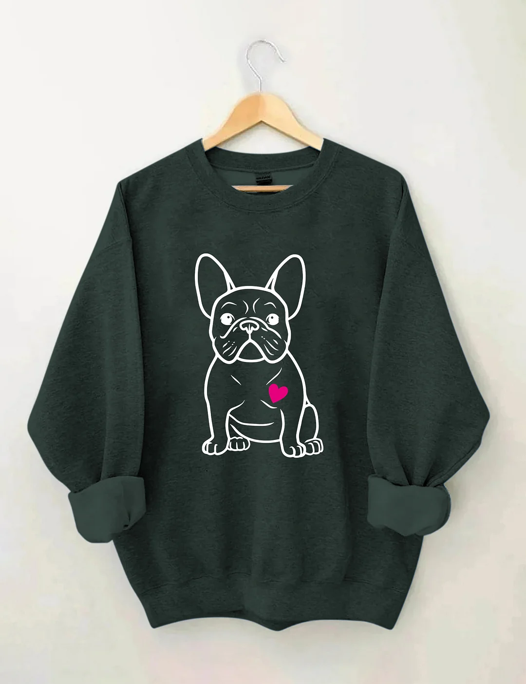 French Bulldog Heart Sweatshirt