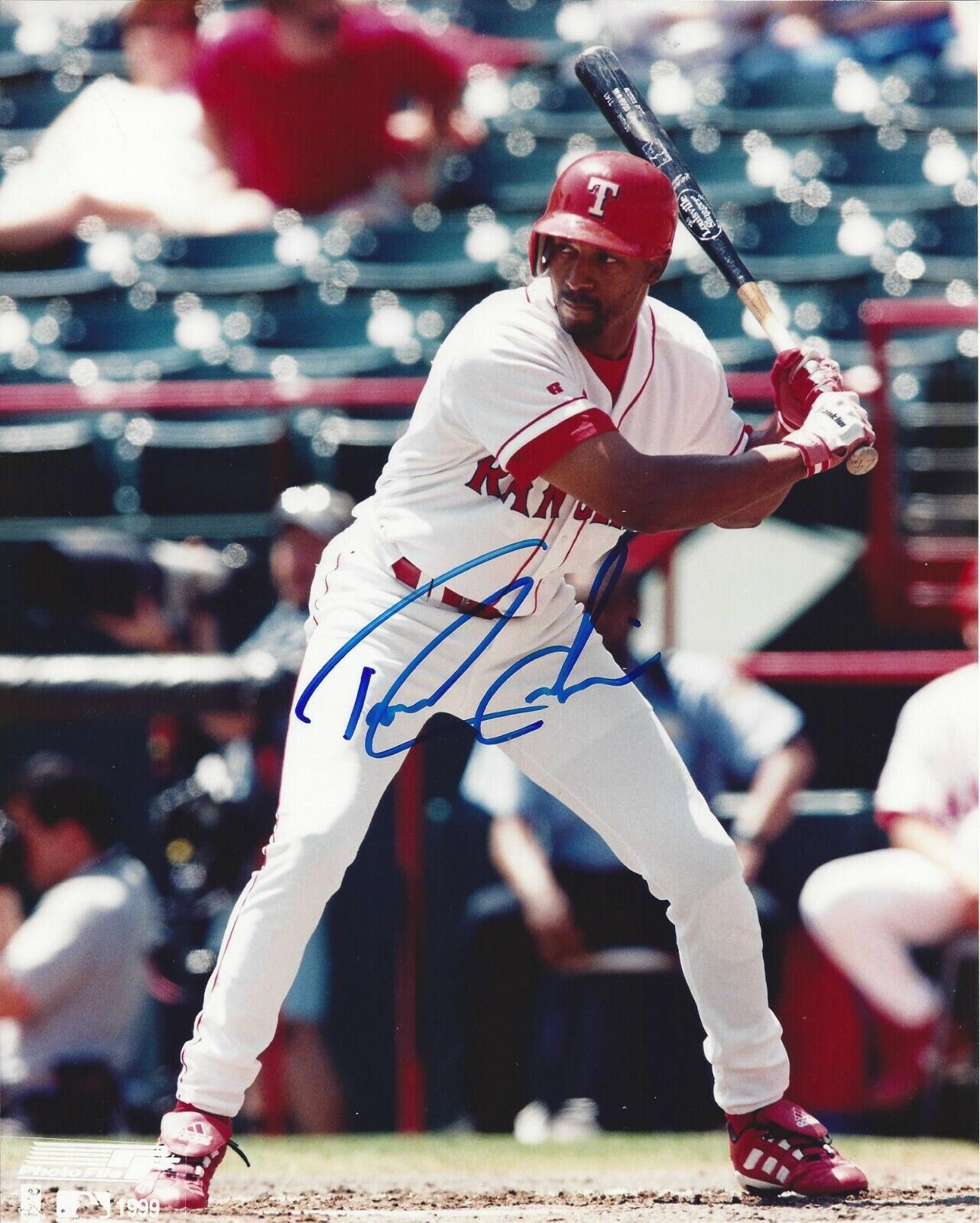 Tom Goodwin Autographed 8x10 Texas Rangers#S685