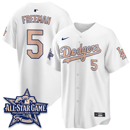 Men's Los Angeles Dodgers #5 Freddie Freeman White 2026 MLB All-Star Jersey