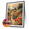 Pfad zwischen Blumen - runder Bohrer Diamond Painting - 30*40cm