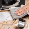 Chiffons &agrave; vaisselle en fil m&eacute;tallique anti-rayures