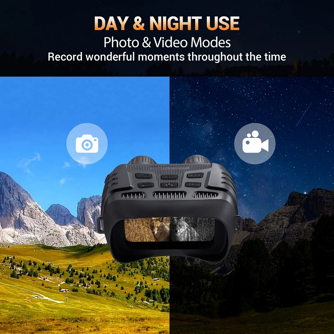 BEBANG 7x31 Night Vision Binoculars, HD Digital Infrared Night Vision Goggles, 1300ft/400mm Night Vision and Day Range