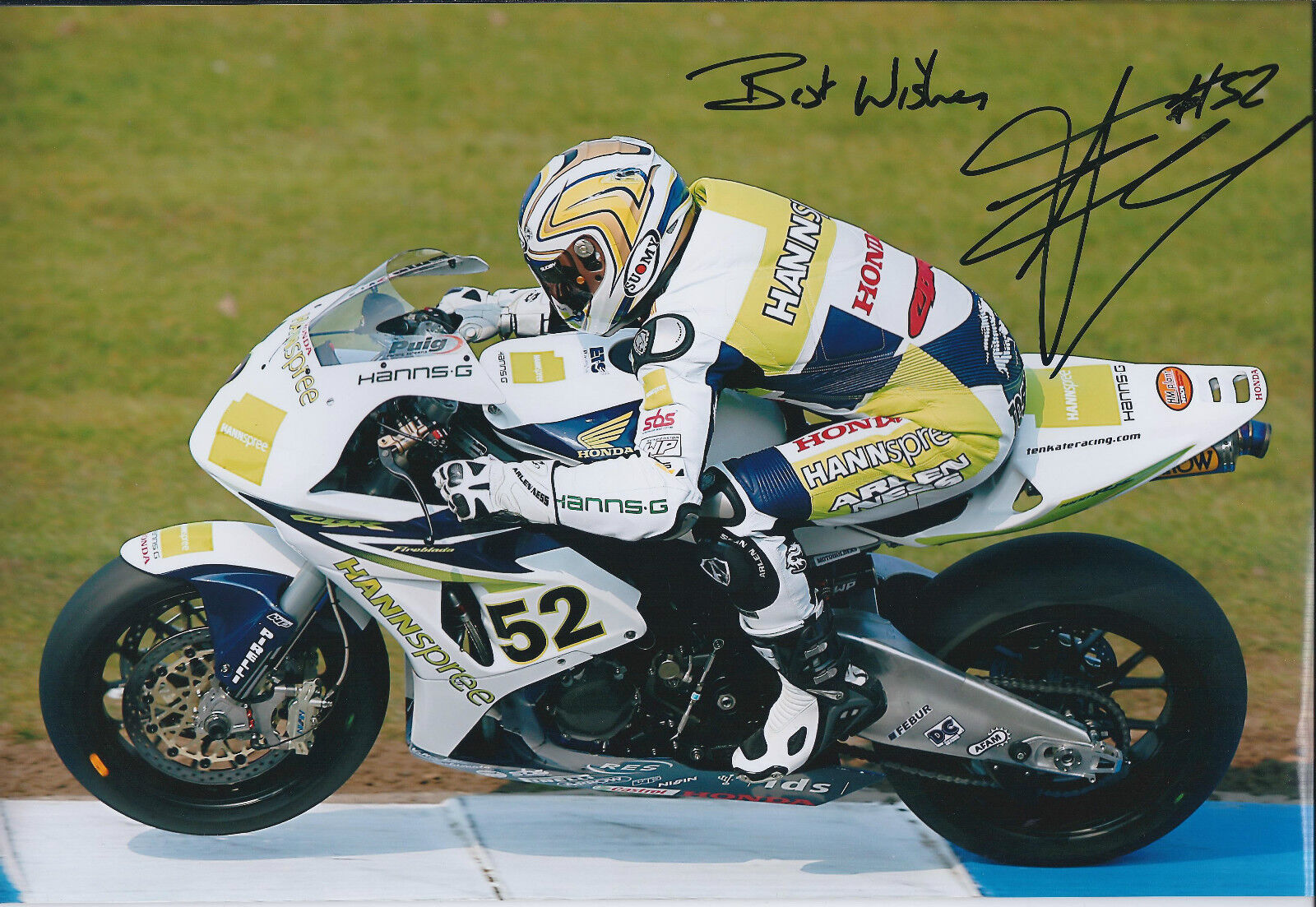 James TOSELAND SIGNED HONDA 52 Hannspree 12x8 Photo Poster painting AFTAL COA Autograph