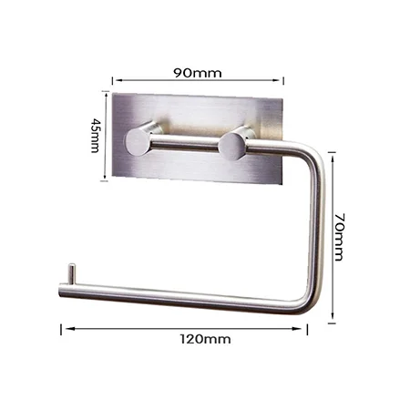 304 Stainless Steel Toilet Paper Holder Storage Bathroom Kitchen Paper Towel Dispenser Stick On Sticky Tissue Roll Hanger Wall Mount Contemporary Style Deutsche Aktionsprodukte Full Strike Gmbh
